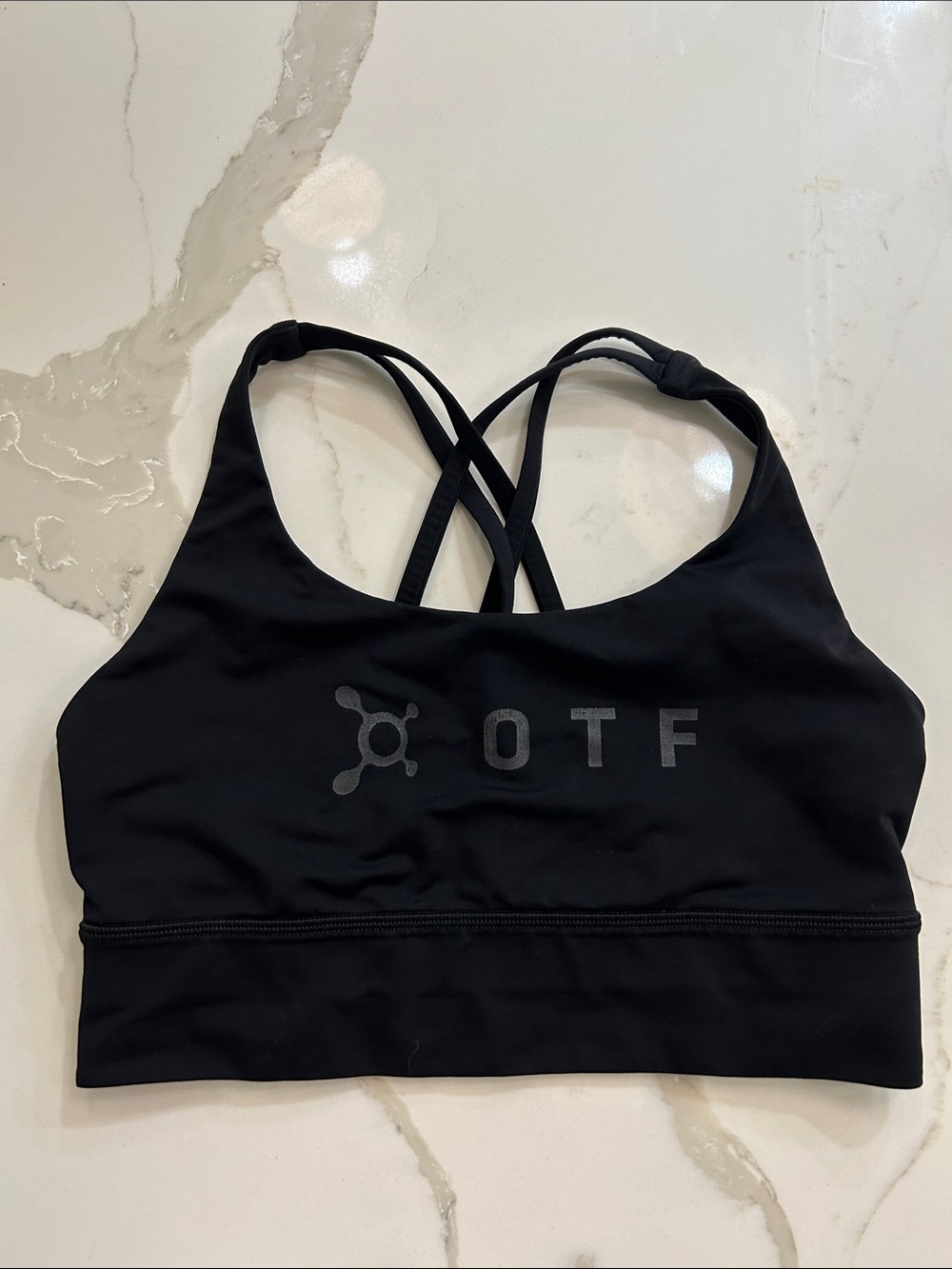 OTF OrangeTheory Lululemon Black Cross-Back Sports Bra